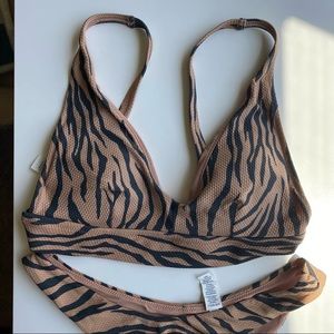 Aerie tiger stripe bikini set
